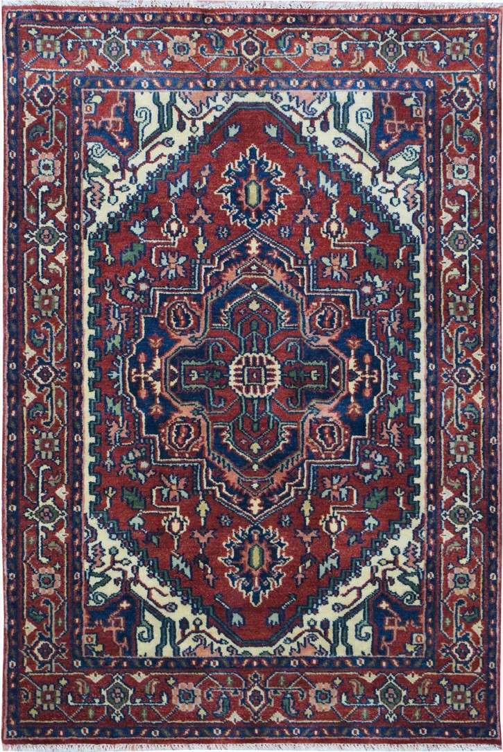 4' 0" x 6' 0" India Serapi Rug image 0