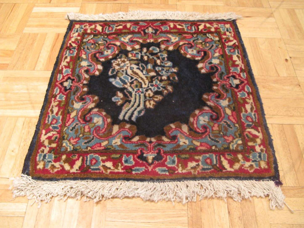 1' 8" x 1' 8" Persian Kirman Square Rug image 1
