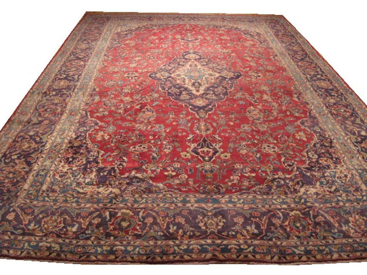 9' 1" x 14' 8" Persian Kashan Rug image 0