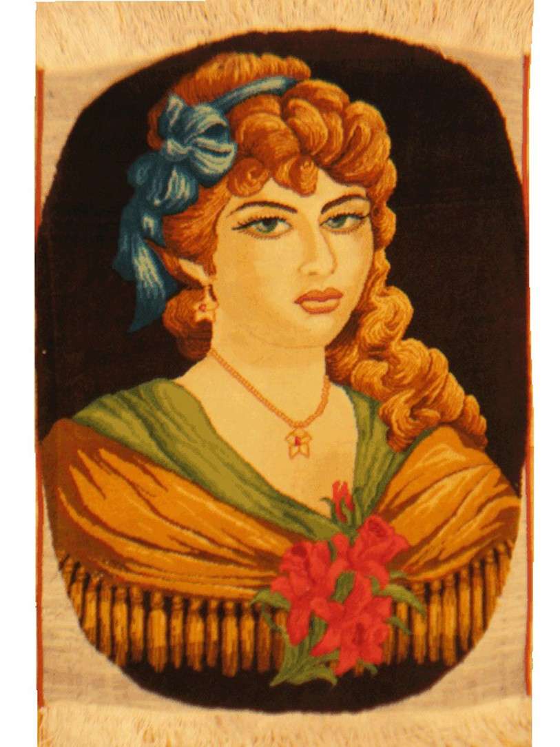 1' 8" x 2' 3" Persian Tebriz Rug image 0