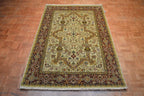 4' 2" x 6' 1" India Agra Rug image 1