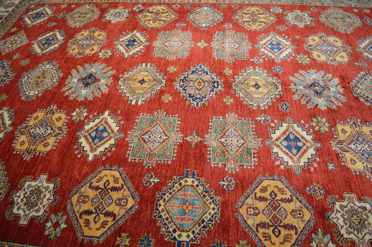 10' 8" x 14' 3" Pakistan Kazak Rug image 6