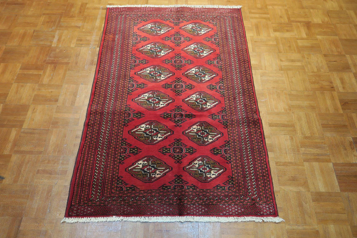 3'2'' x 4'8'' Persian Turkeman Rug