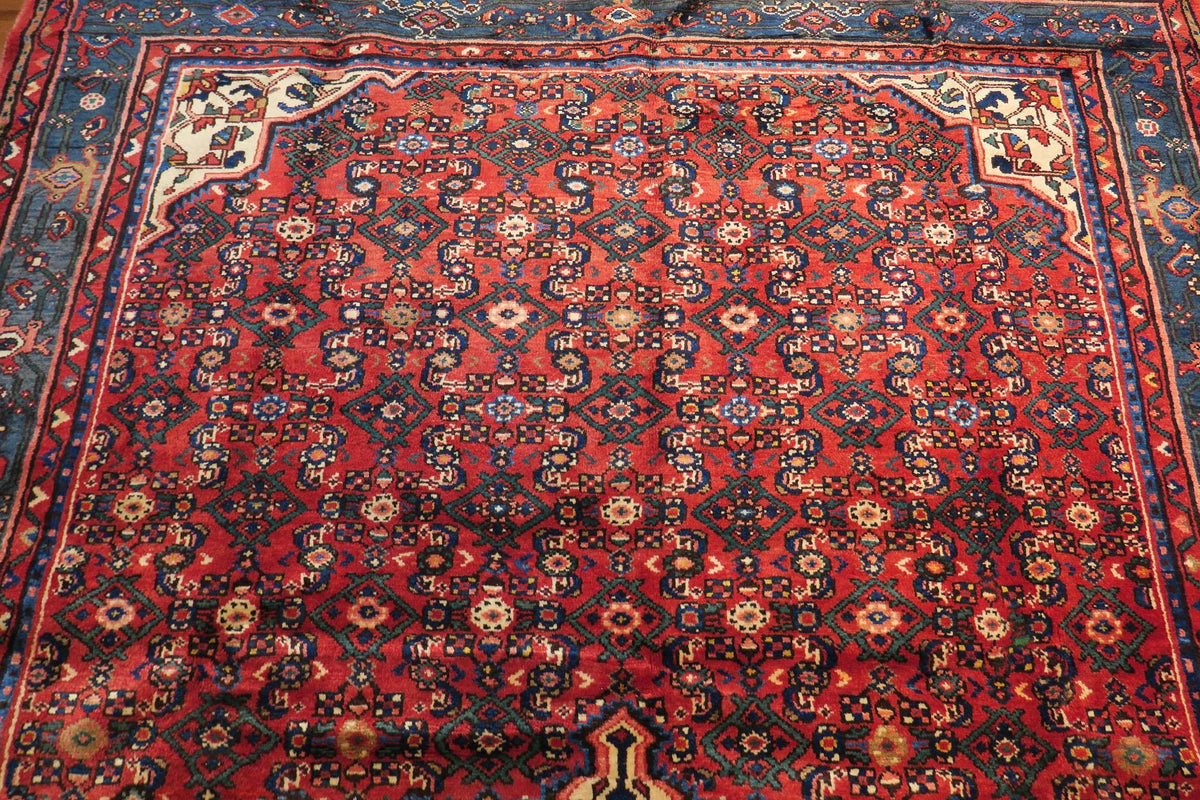 6'9'' x 10'3'' Persian Hamadan Rug