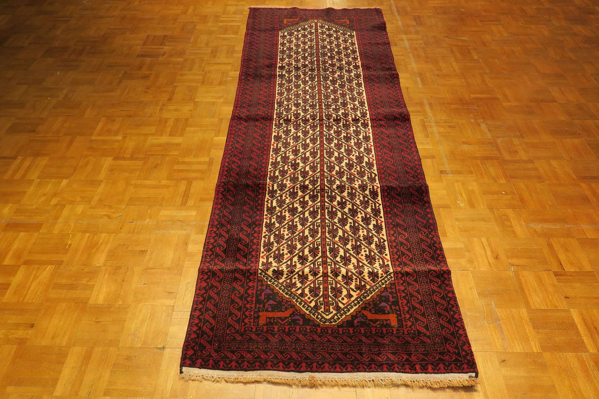 3'2'' x 8'5'' Persian Baluch Rug
