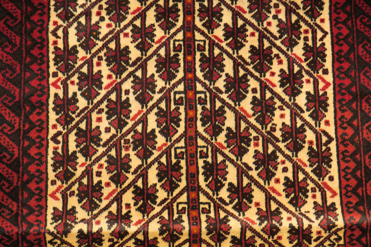 3'2'' x 8'5'' Persian Baluch Rug