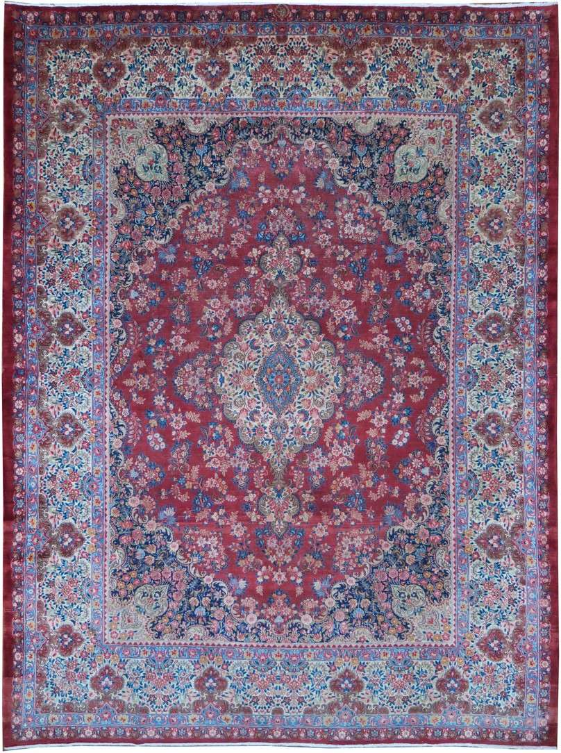 10' 3" x 13' 3" Persian Kerman Rug image 0