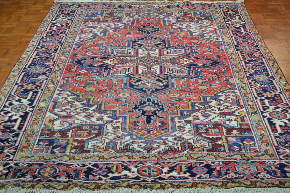 7' 1" x 9' 1" Persian Heriz Rug image 1