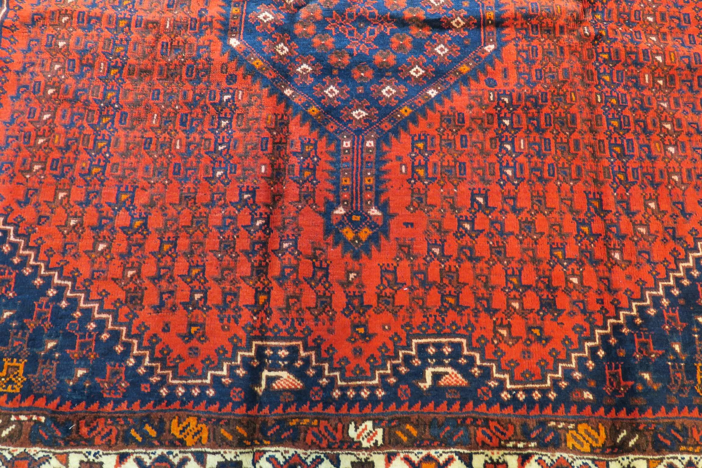 6'6'' x 9'6'' Persian Sheraz Rug - Image 7