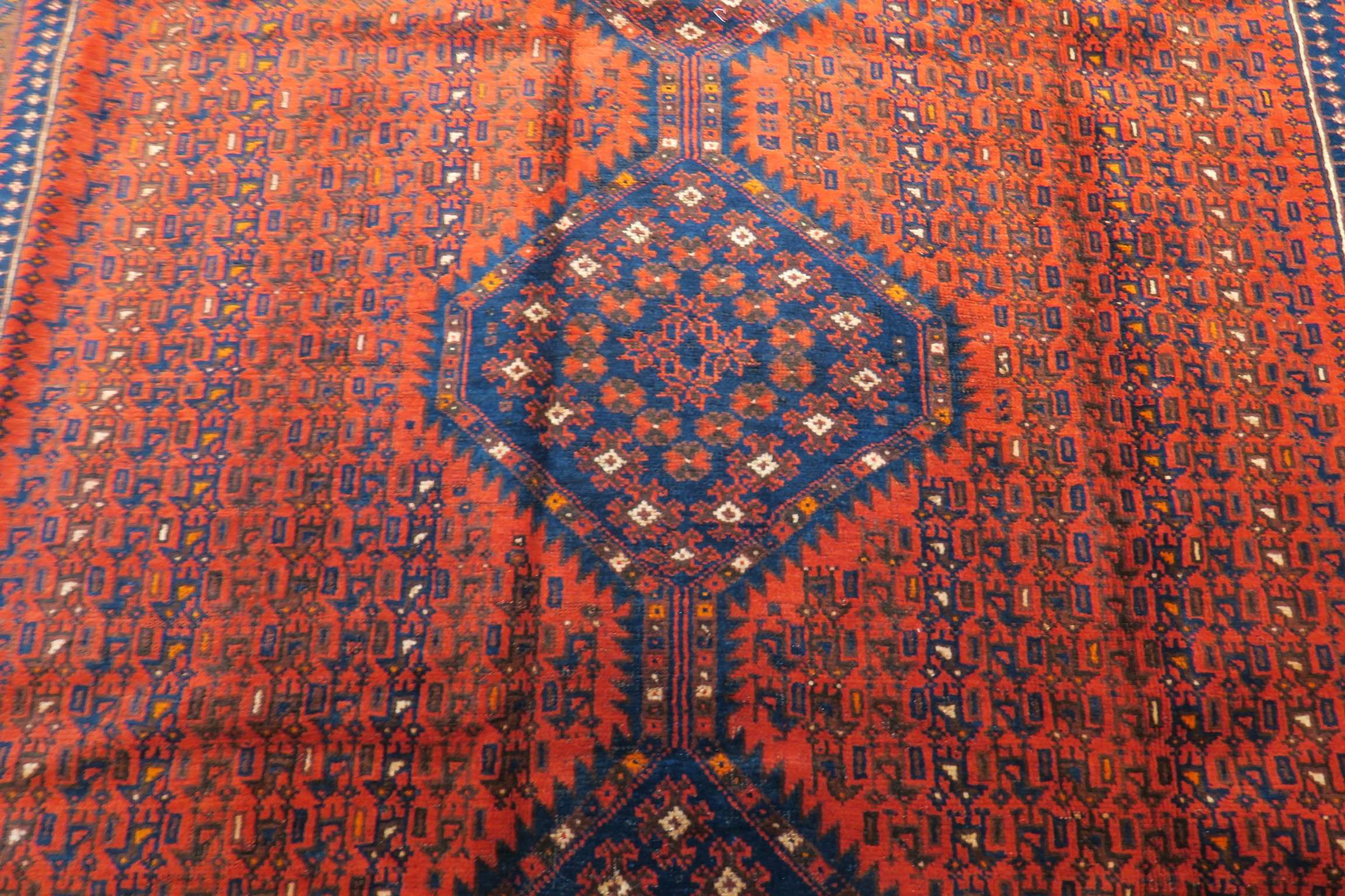 6'6'' x 9'6'' Persian Sheraz Rug - Image 12
