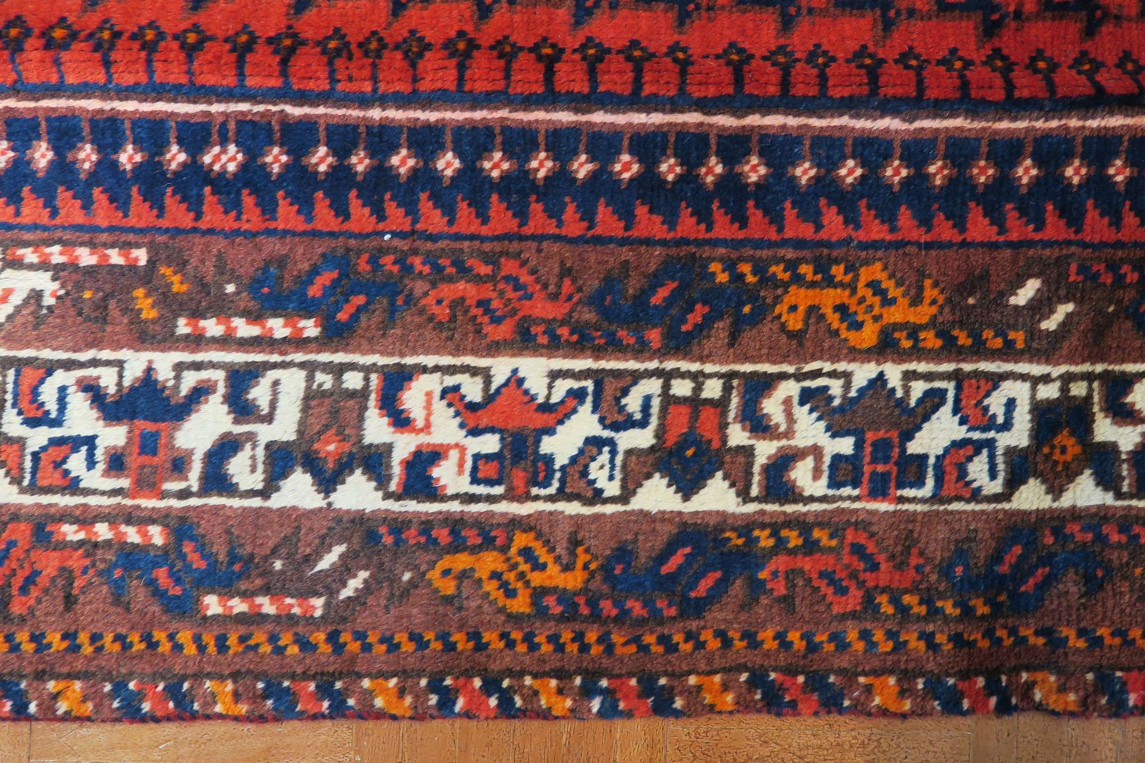 6'6'' x 9'6'' Persian Sheraz Rug - Image 3