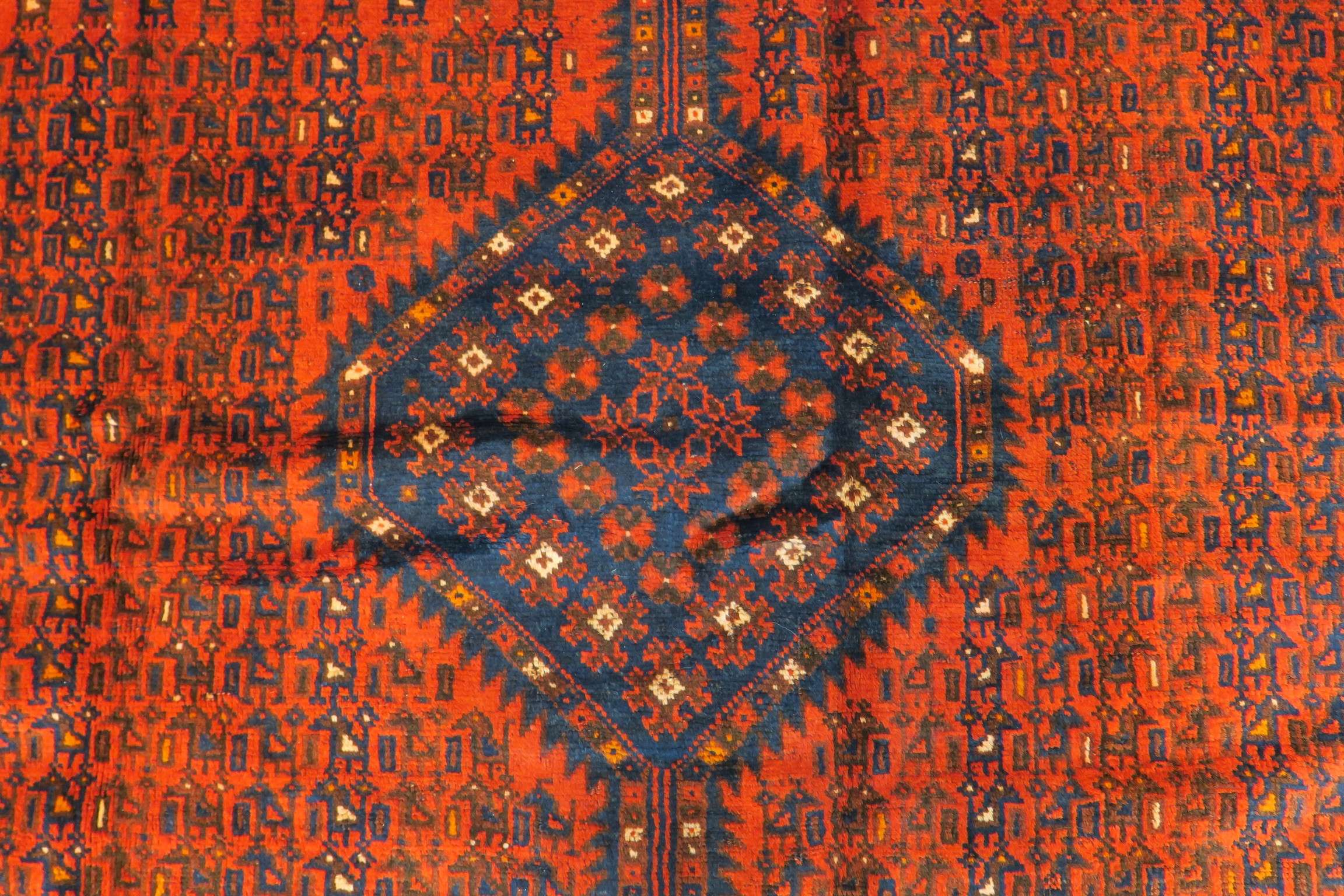 6'6'' x 9'6'' Persian Sheraz Rug - Image 8