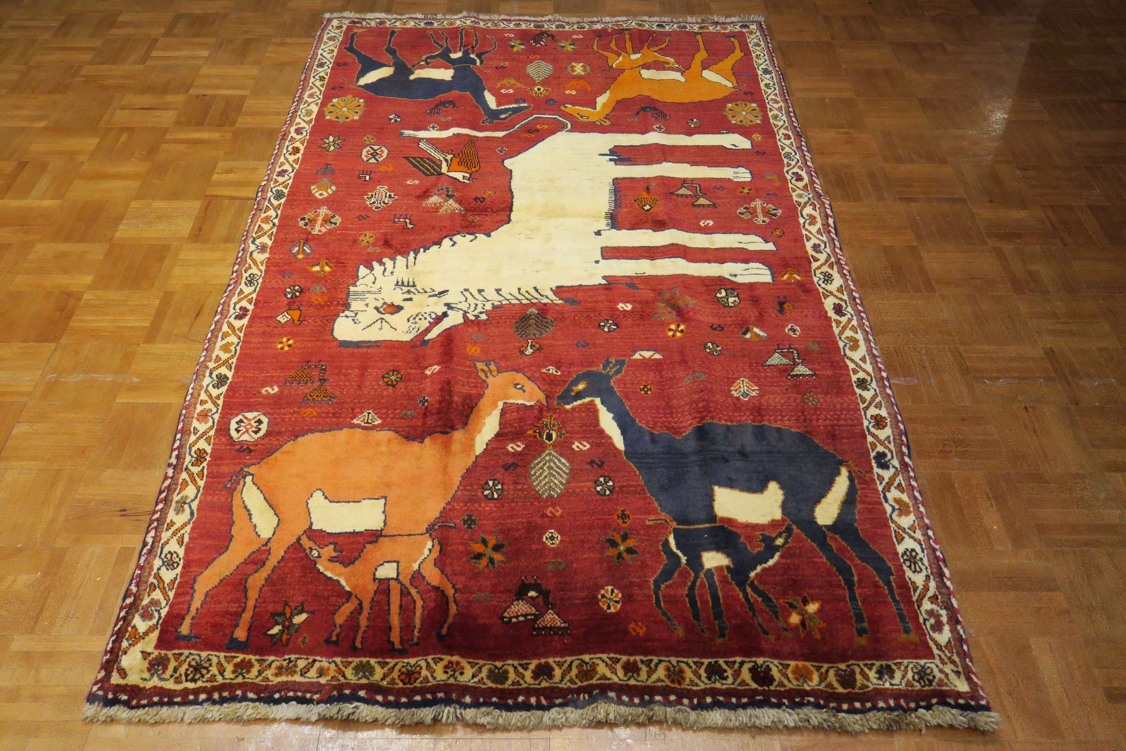 4'1'' x 6'7'' Persian Sheraz Rug - Image 8