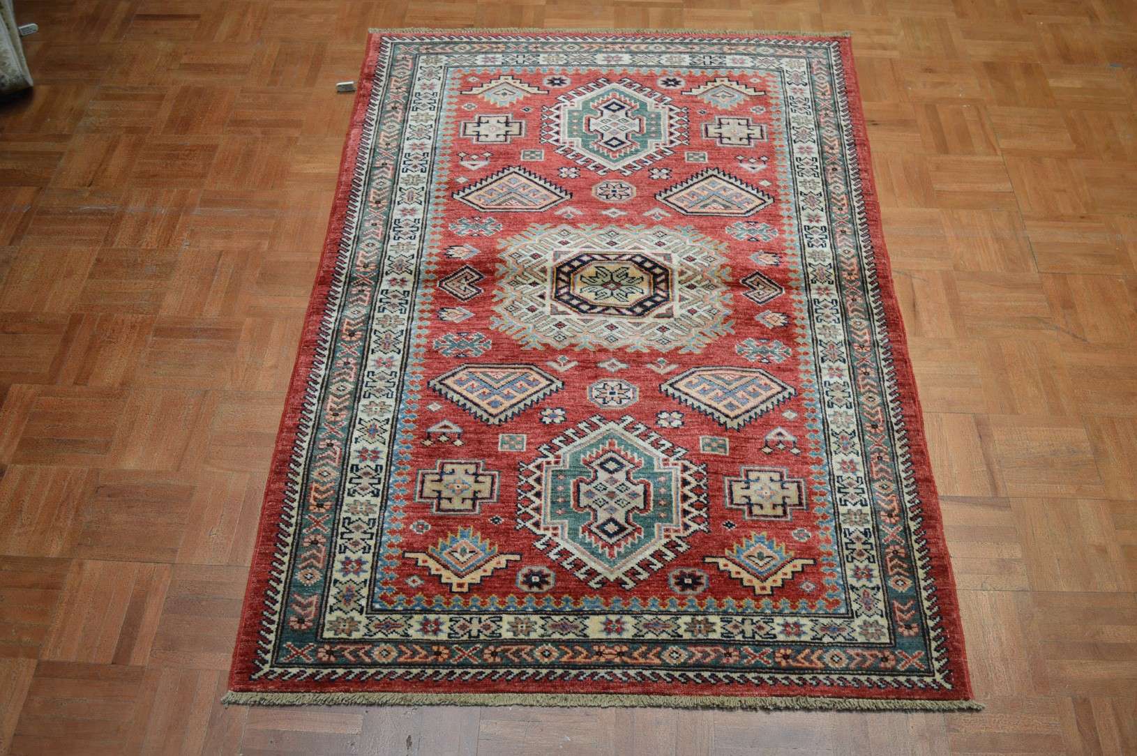 3' 4" x 4' 8" Pakistan Kazak Rug - Image 2