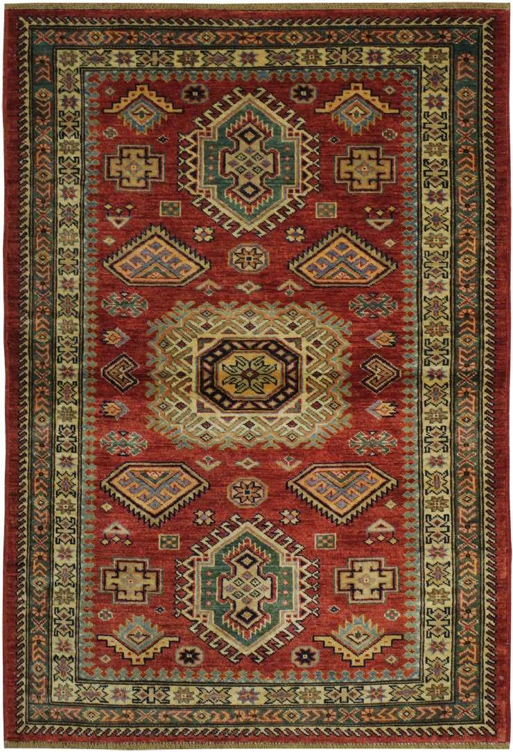 3' 4" x 4' 8" Pakistan Kazak Rug