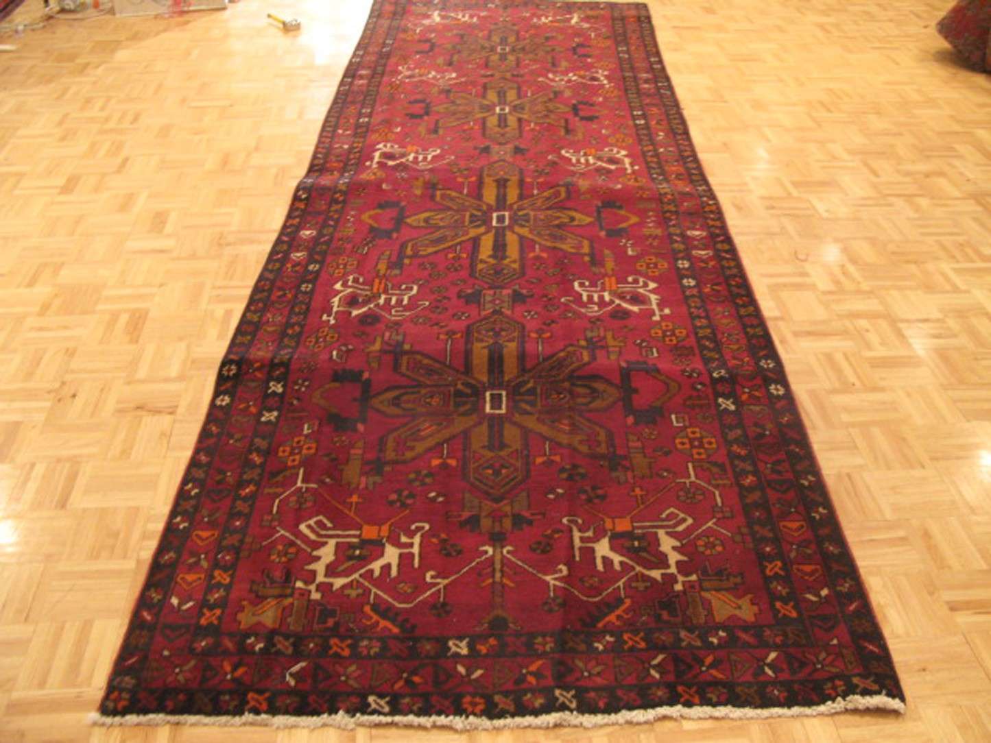 4' 6" x 14' 4" Persian Heriz Runner - Image 2