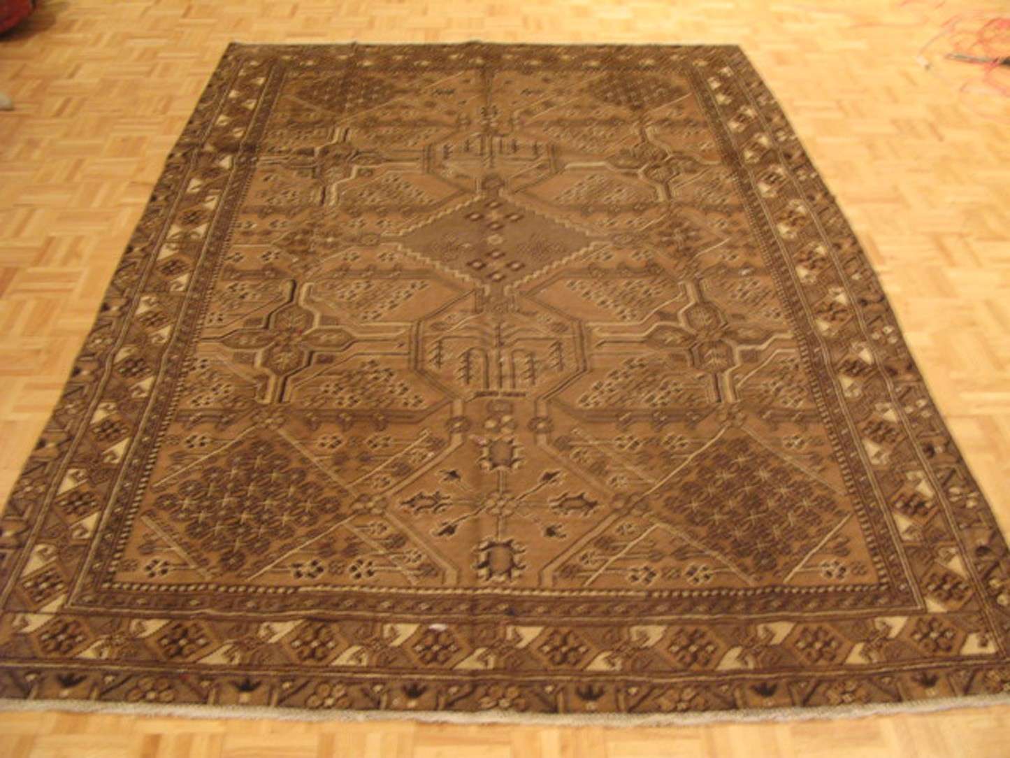 6' 8" x 9' 7" Persian Ferdos Rug - Image 2