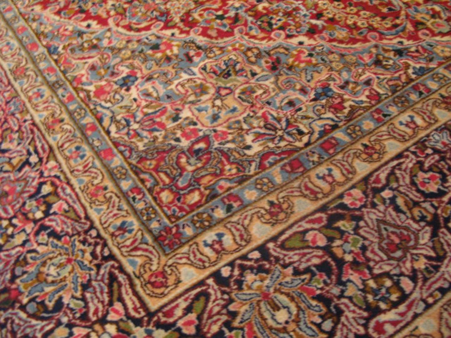 9' 2" x 11' 1" Persian Kirman Rug - Image 4