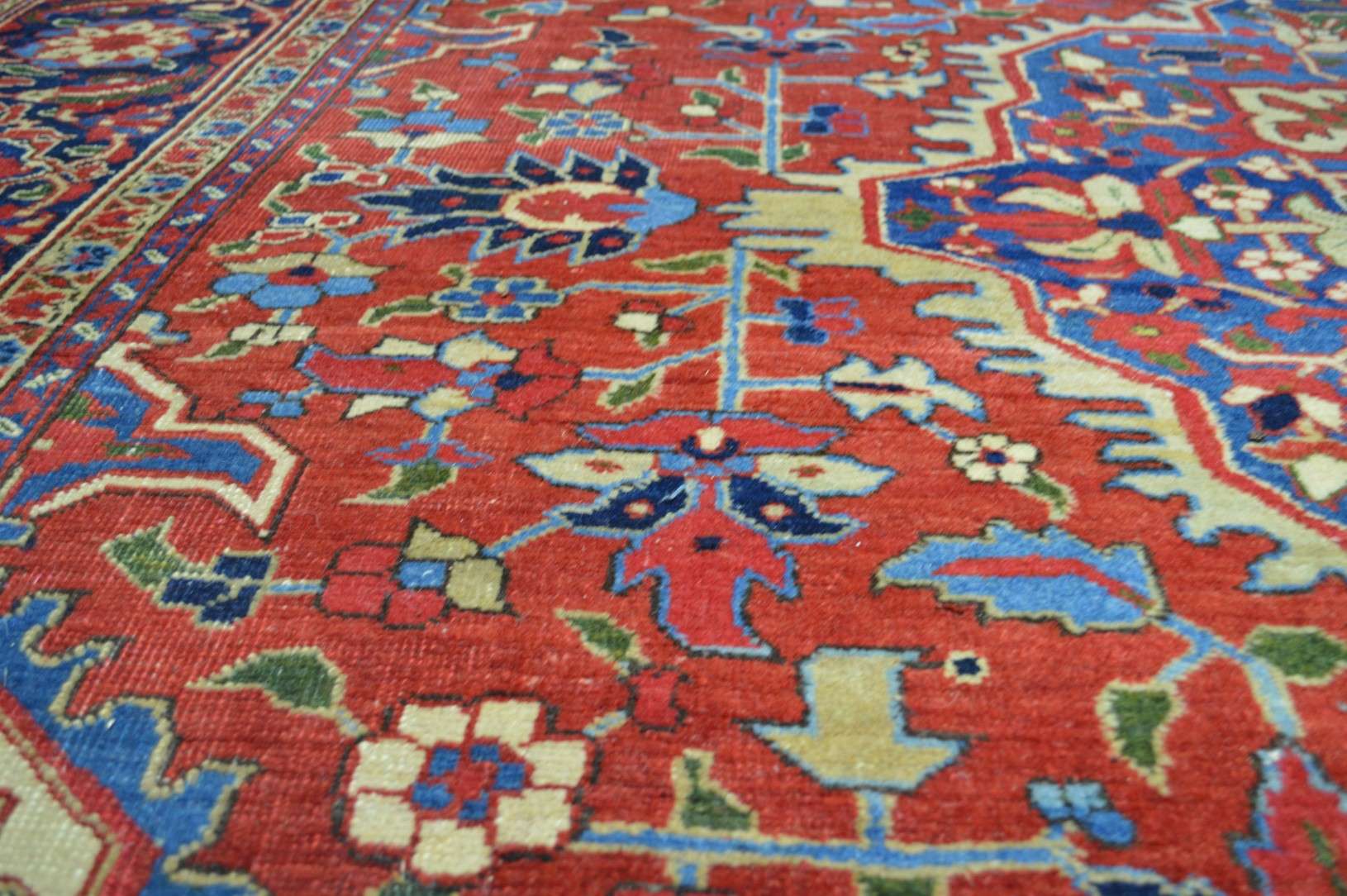 9' 1" x 11' 9" Persian Heriz Rug - Image 7