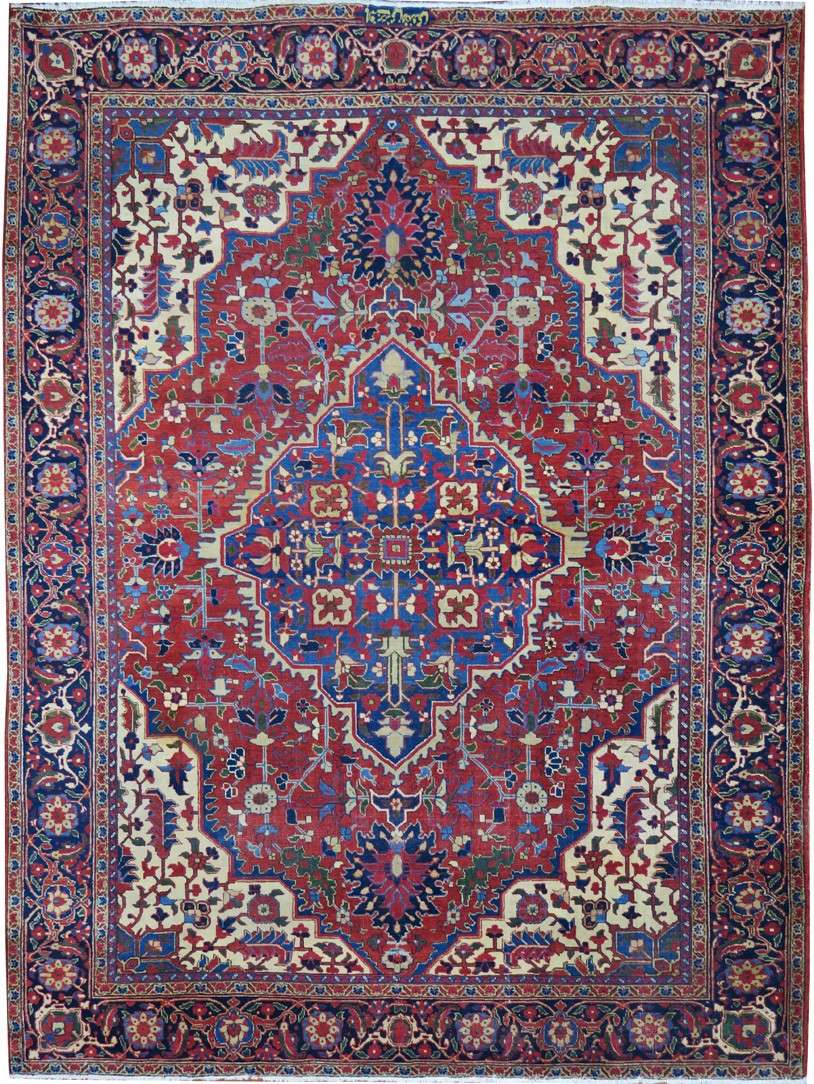 9' 1" x 11' 9" Persian Heriz Rug
