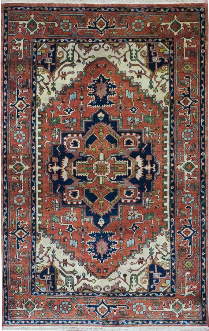 3' 8" x 6' 0" India Serapi Rug