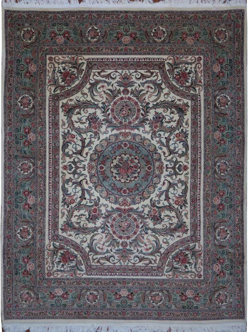 8' 1" x 10' 9" India Tebriz Rug