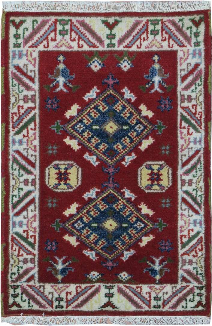 2' 0" x 3' 0" India Kazak Rug