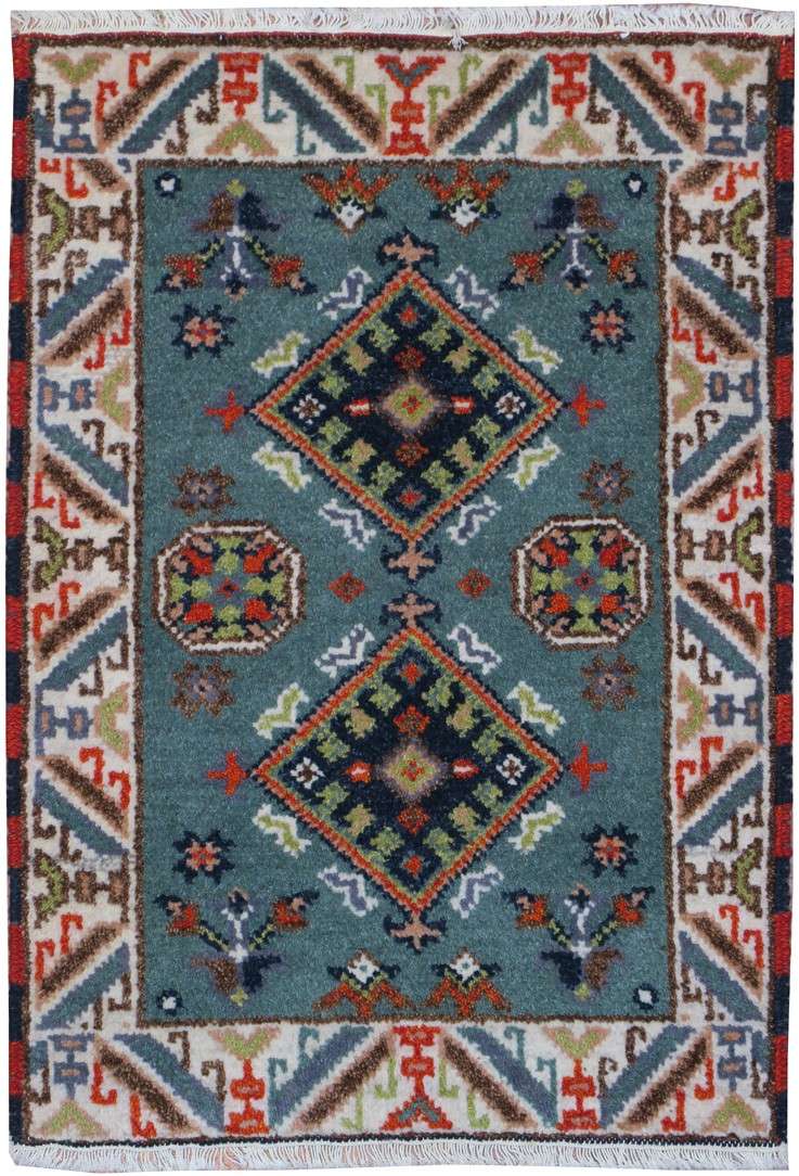 2' 0" x 3' 0" India Kazak Rug